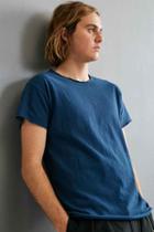 Urban Outfitters Franklin Wide Neck Tee,blue,l