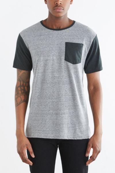 Bdg Tri-blend Colorblocked Pocket Standard-fit Tee