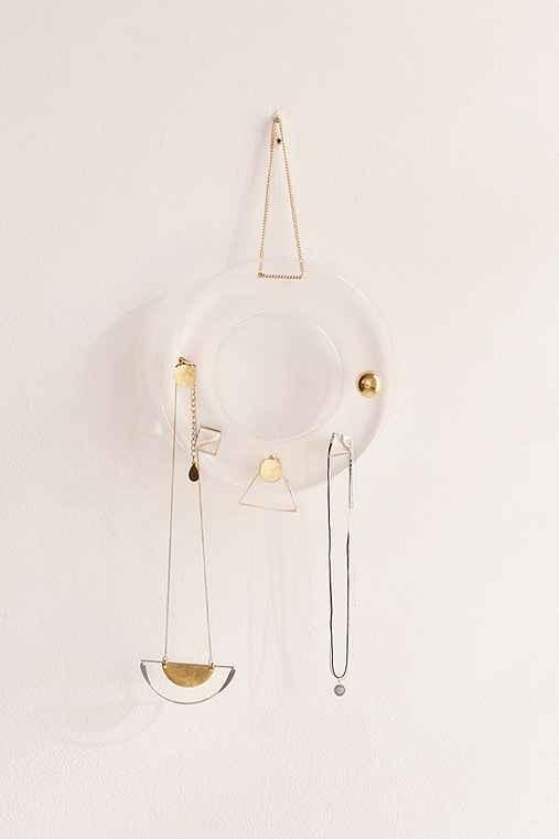 Urban Outfitters Acrylic Circle Hanging Jewelry Storage,clear,one Size