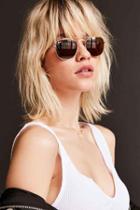 Urban Outfitters Ray-ban Double Bridge Aviator Sunglasses,gold,one Size