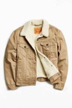 Urban Outfitters Levi's Flannel Sherpa Trucker Jacket,grey,xs