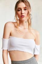 Urban Outfitters Silence + Noise Riviera Ribbed Off-the-shoulder Top