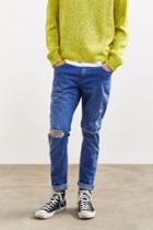 Urban Outfitters Rolla's Thin Captain Ripped Blue Slim Tapered Jean