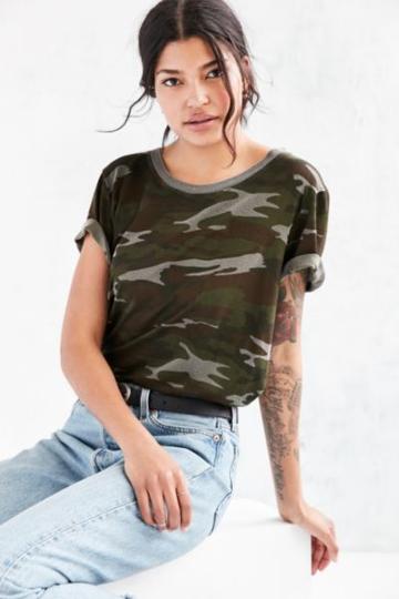 Urban Outfitters Truly Madly Deeply Marnie Camo Tee