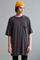 Urban Outfitters Cheap Monday Emphasis Rib Pocket Tee,dark Grey,one Size