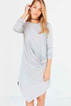 Urban Outfitters Silence + Noise Xander Drape-side Midi Dress,grey,xs