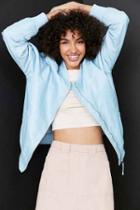 Urban Outfitters Silence + Noise Rita Shell Bomber Jacket,sky,s