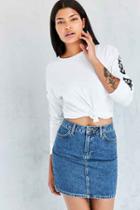 Urban Outfitters Bdg Pencil Denim Mini Skirt,rinsed Denim,s