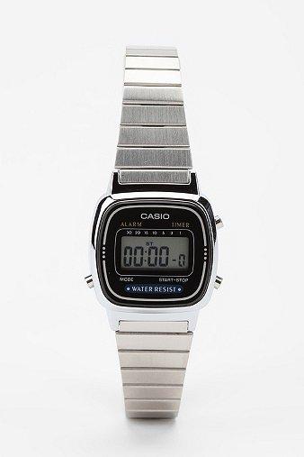 Casio Small Digital Silver Watch