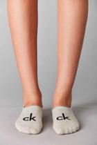 Urban Outfitters Calvin Klein Modern Cotton Logo Liner Sock,grey,one Size
