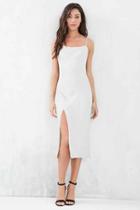 Urban Outfitters Capulet Satin Midi Slip Dress,silver,m