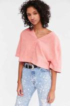 Urban Outfitters Bdg Dylan Popover Shirt,red,xs