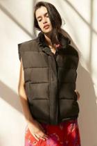 Urban Outfitters Light Before Dark Sleeveless Puffer Jacket,black,m