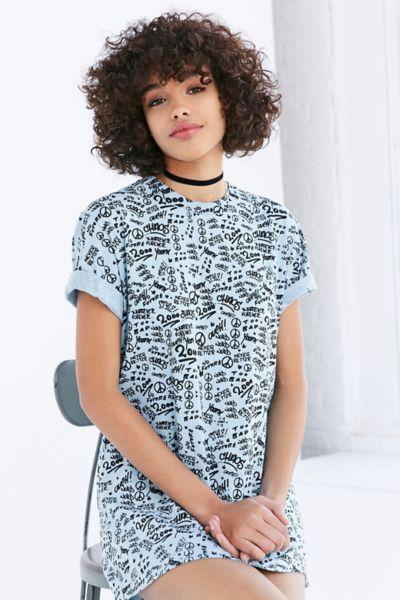 Urban Outfitters Silence + Noise Graffiti Tee