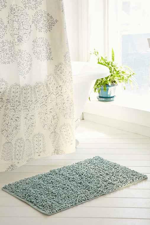 Urban Outfitters Plum & Bow Vita Looped Bath Mat,turquoise,one Size