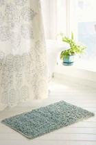 Urban Outfitters Plum & Bow Vita Looped Bath Mat,turquoise,one Size