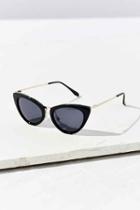 Urban Outfitters Retro Slim Cat-eye Sunglasses,black,one Size