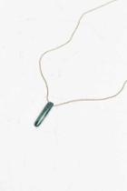 Urban Outfitters Jade Tab Necklace,green,one Size