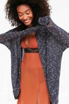 Urban Outfitters Bdg Brady Textured Cocoon Cardigan,blue Multi,m