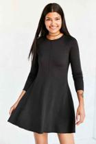 Urban Outfitters Bdg Outfield Long-sleeve Sweatshirt Mini Dress,black,s