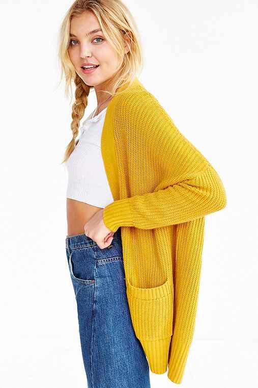 Urban Outfitters Bdg Parker Cardigan,mustard,s