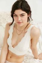 Urban Outfitters Out From Under Valentina Lace Bralette,cream,l
