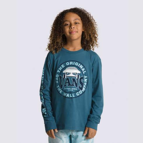Vans Kids Off The Wall Company Long Sleeve T-shirt (vans Teal)