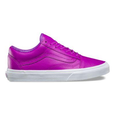 Vans Neon Leather Old Skool (neon Purple/true White)