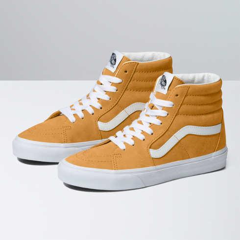 Vans Pig Suede Sk8-hi Shoe (golden Yellow)