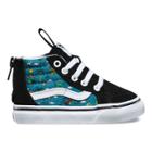 Vans Toddler Dino Party Train Sk8-hi Zip (black/larkspur)