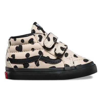 Vans Toddler Cheetah Hearts Sk8-mid Reissue V (sand Dollar Black)