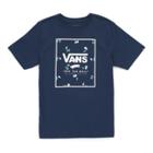 Vans Boys Print Box T-shirt (dress Blues Dual Palm Ditsy)