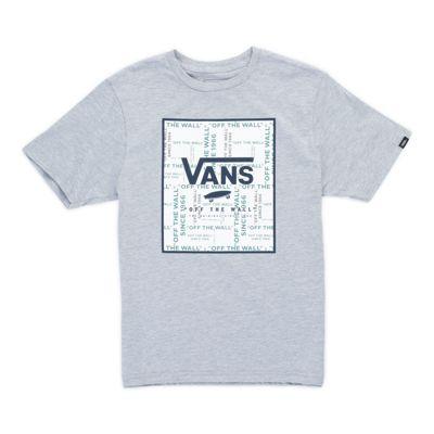 Vans Boys Print Box T-shirt (athletic Heather/all Over Off The Wall)