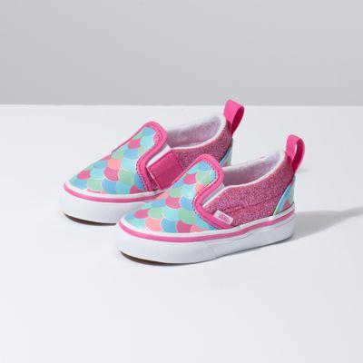 Vans Toddler Mermaid Scales Slip-on V (carmine Rose/true White)