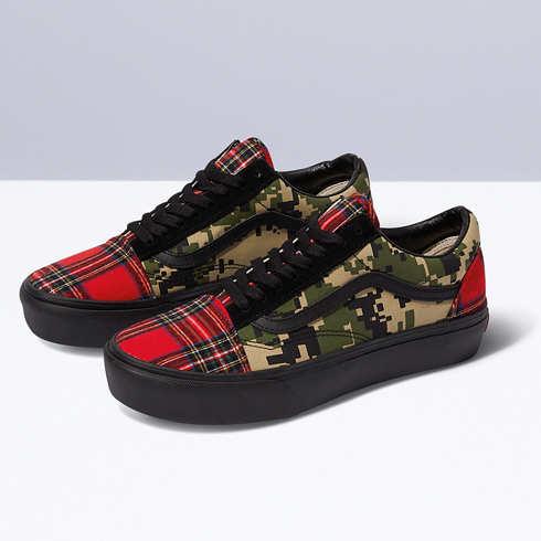 Vans Customs Digi Plaid Old Skool Platform (customs)