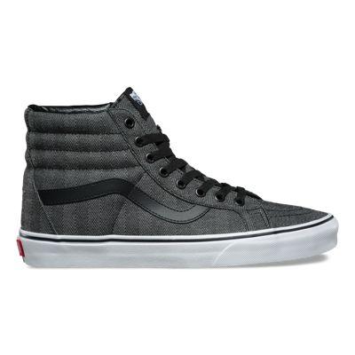 Vans Oversized Herringbone Sk8-hi Reissue (black True White)