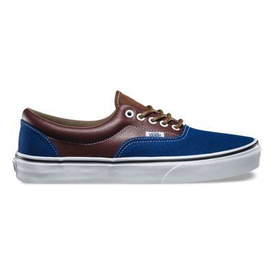 Vans Leather Plaid Era (estate Blue/potting Soil)