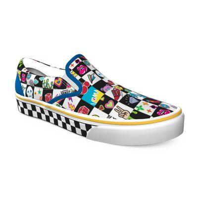 Vans Customs Kids Doodle Check Slip-on (customs)