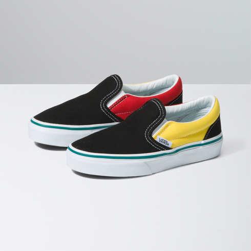 Vans Kids Classic Slip-on (color Block Black/multi)