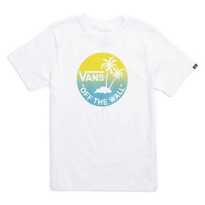 Vans Boys Dual Palm Gradient T-shirt (white)