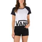 Vans Cut Off Cropped Tee (white-black)