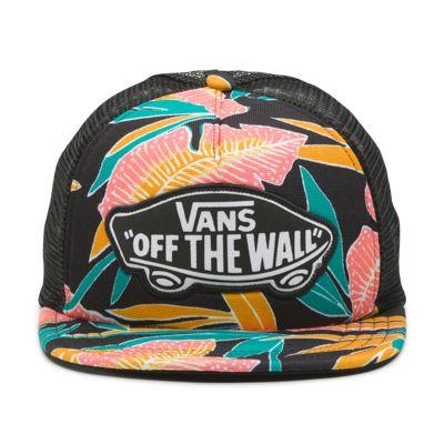 Vans Beach Girl Trucker Hat (black Tropical)