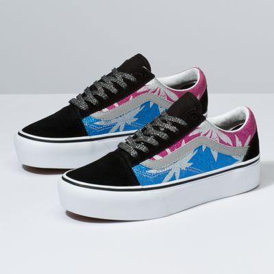 Vans After Dark Old Skool Platform (summer Leaf/true White)