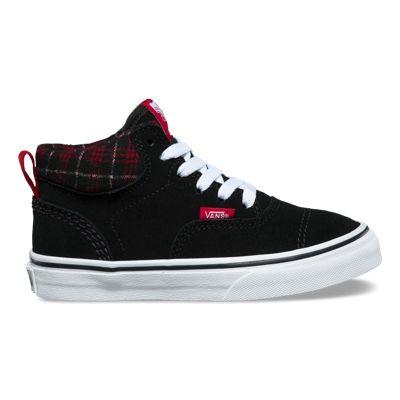 Vans Kids Suede & Plaid Era Hi (black True White)