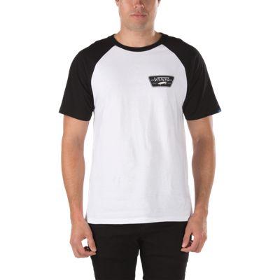 Vans Mens Shoes Skate Shoes Mens Shoes Mens Sandals Full Patch Ss Raglan T-shirt (white/black)