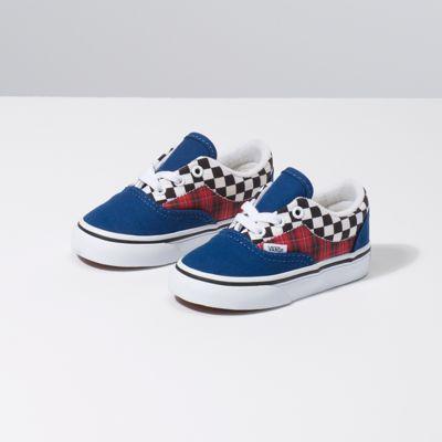 Vans Toddler Plaid Checkerboard Era (true Blue/racing Red)