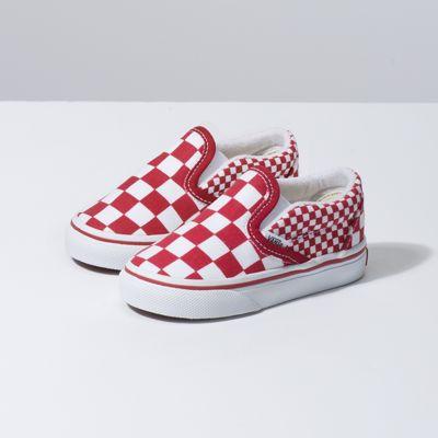 Vans Toddler Mix Checker Slip-on (chili Pepper/true White)