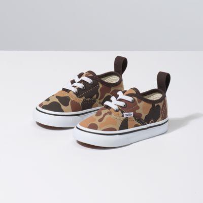 Vans Toddler Vintage Camo Authentic Elastic Lace (chocolate Torte/true White)