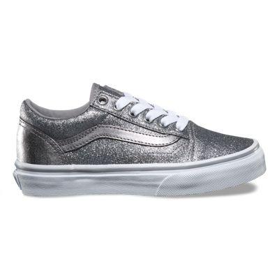 Vans Kids Glitter Metallic Old Skool (frost Gray)