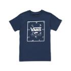 Vans Little Kids Print Box T-shirt (dress Blues Dual Palm Ditsy)
